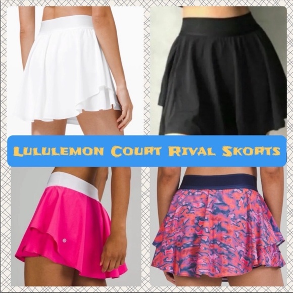 ❤️LULULEMON HIGH RISE COURT RIVAL SKIRT/SKORT TALL-MAUVE MULTI-10❤️ - Picture 15 of 16